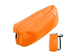 Cadeira de Ar Inflável Portátil Laranja para Camping