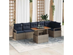 Vidaxl Conjunto De Sofá De Jardim 7 Unid. 6-número De Lugares