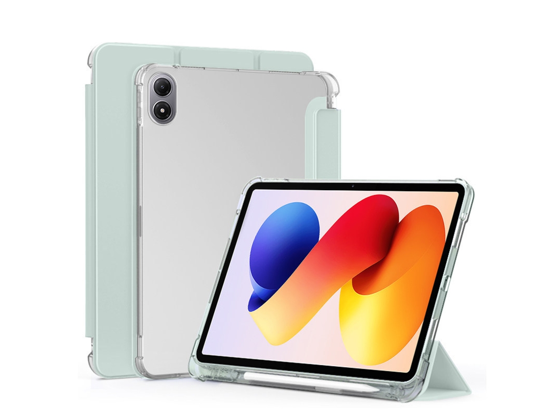 Capa Hexinyigjly Para Redmi Pad 2 Pro De 12,1 Polegadas, Com Suporte Para Caneta, Capa Traseira Transparente. Verde