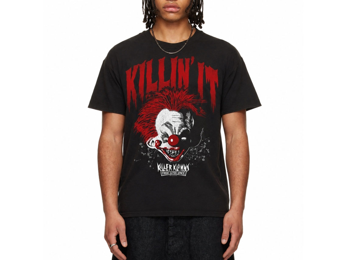 Rockinstone Killer Klowns Killin It Black Adult T-shirt Size:l