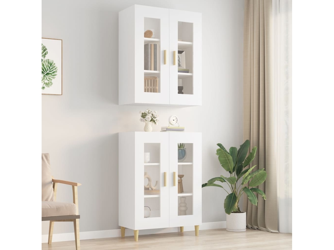 Vidaxl Armário De Parede Suspenso 69,5x34x90 Cm Branco