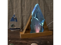 Luminária Noturna Artesanal Inspirada No Oceano Em Resina Epóxi Com