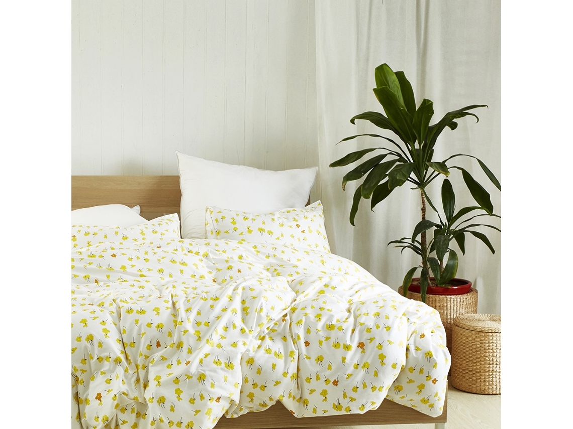 Conjunto De Cama Estampado 100% Algodão Eoocoo, Modelo 13070 Com Estampa Xiangyang
