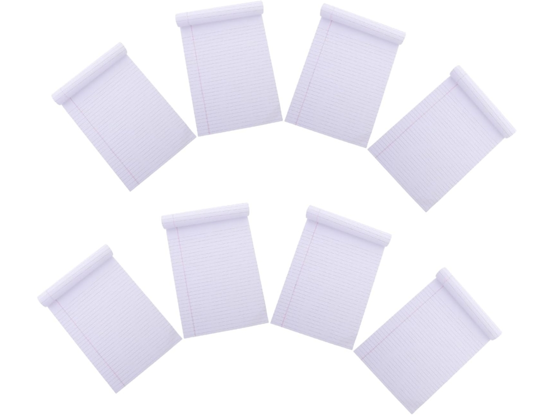 8 Peças Lot De Blocs-notes Juridiques Lignés Jaunes Papier À Ligne Carnets À Détacher Para Prize De Notes