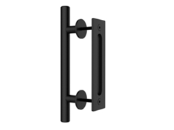Puxador Retró 30cm Para Porta De Correr,aço Inoxidable Preto,conjunto Com Puxador E Fechadura Para Portas De Madeira Deslizantes Btforus