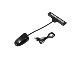 Lâmpada de clip de 10 LED para suportes musicais, leitura, 110V 220V LAXISCREED