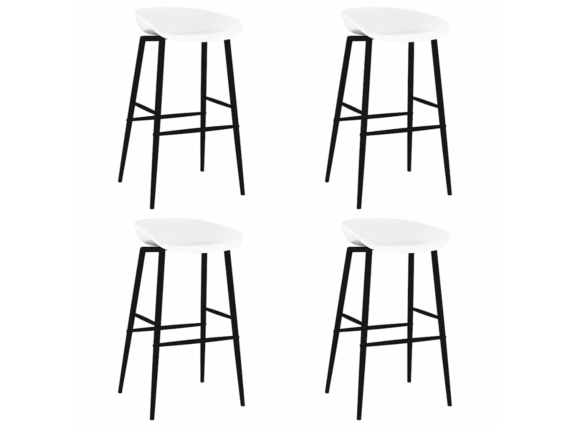 Vidaxl Cadeiras De Bar 4 Pcs Branco