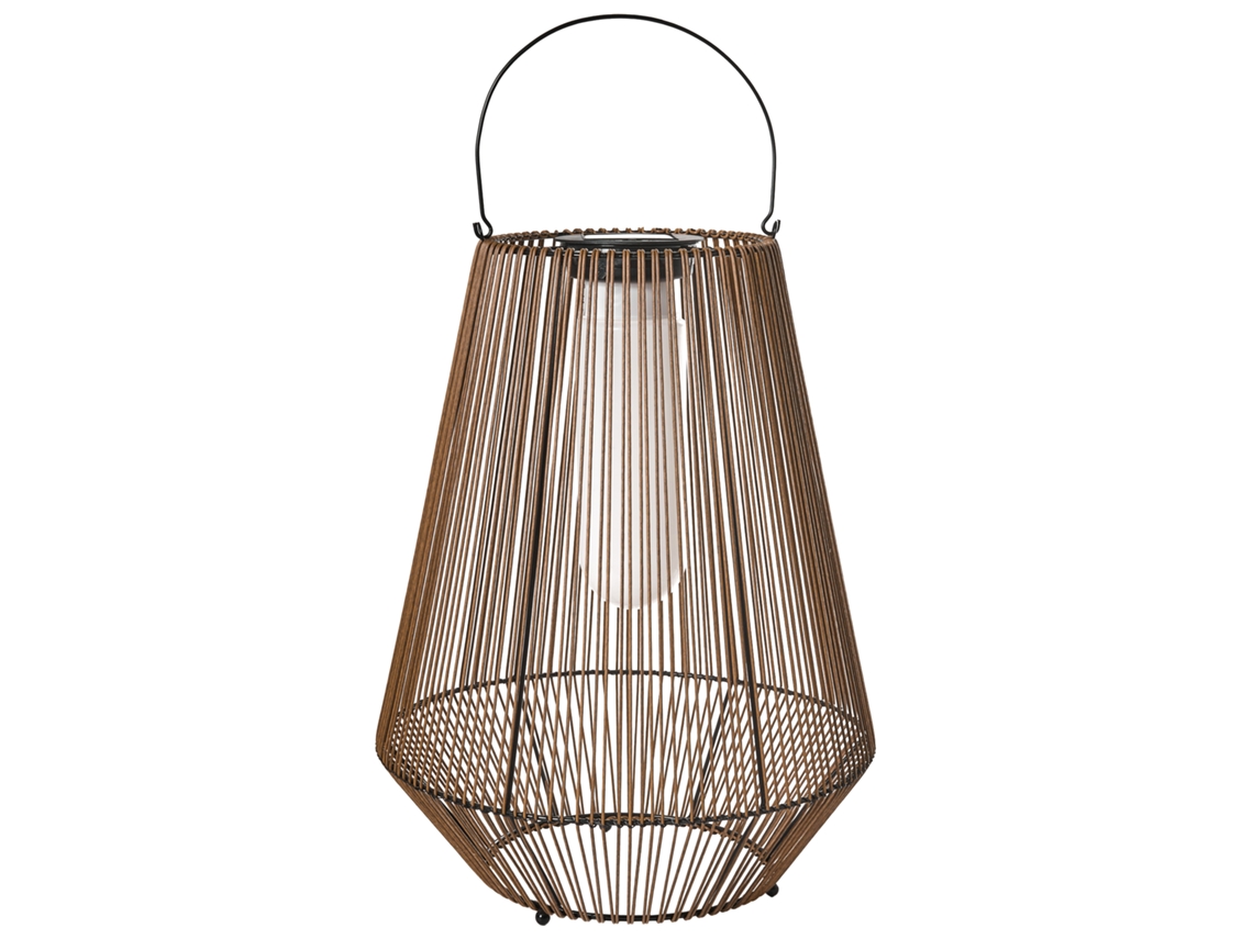 Linterna Solar Beliani Luswishi De Material Sintético Natural 38x38x68