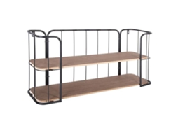 Estante De Parede Jordi 2 Níveis Metal Marrom L 75 XL 20 XH 36 Cm Atmosphera