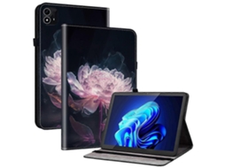 Capa De Couro Compatível Com Itel Pad One, Com Estampa, Suporte E Compartimentos Para Cartões.