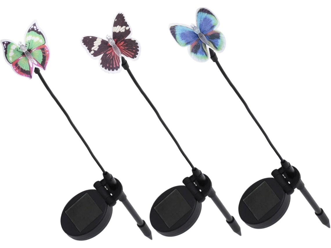 Conjunto De 3 Luminárias Solares De Led Para Decoração Externa, Resistentes À Água, Para Gramado. Gokoco