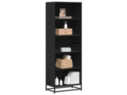 Vidaxl Estante 60x35x170,5 Cm Derivados De Madeira Preto