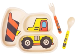 Conjunto de Pratos Pratos de Jantar Conjunto de Pratos para Alimentação Do Bebê Pratos Divididos À Prova de Derramamento Estilo 3 ZMDECQNA
