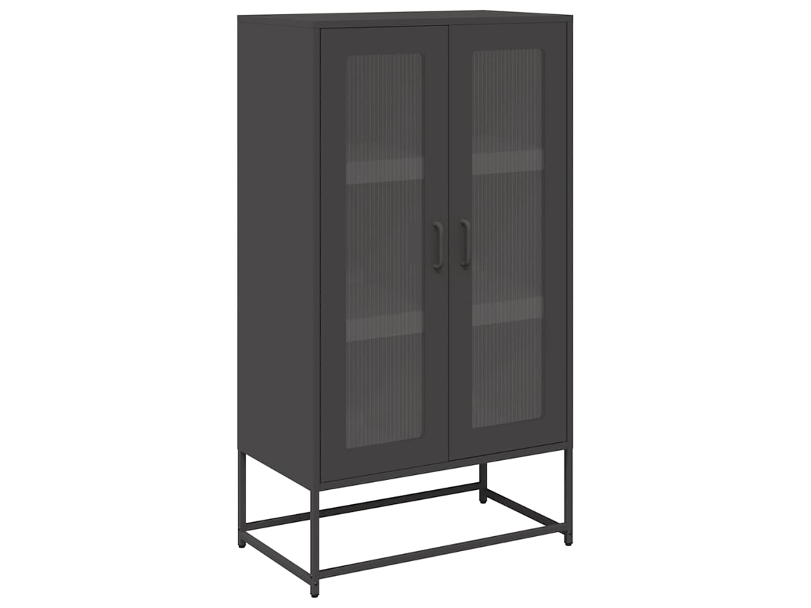 Aparador Alto 68x39x123 Cm Aço Preto MAISON EXCLUSIVE