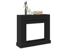 Vidaxl Cornija De Lareira 100x30x87,5 Cm Derivados De Madeira Preto