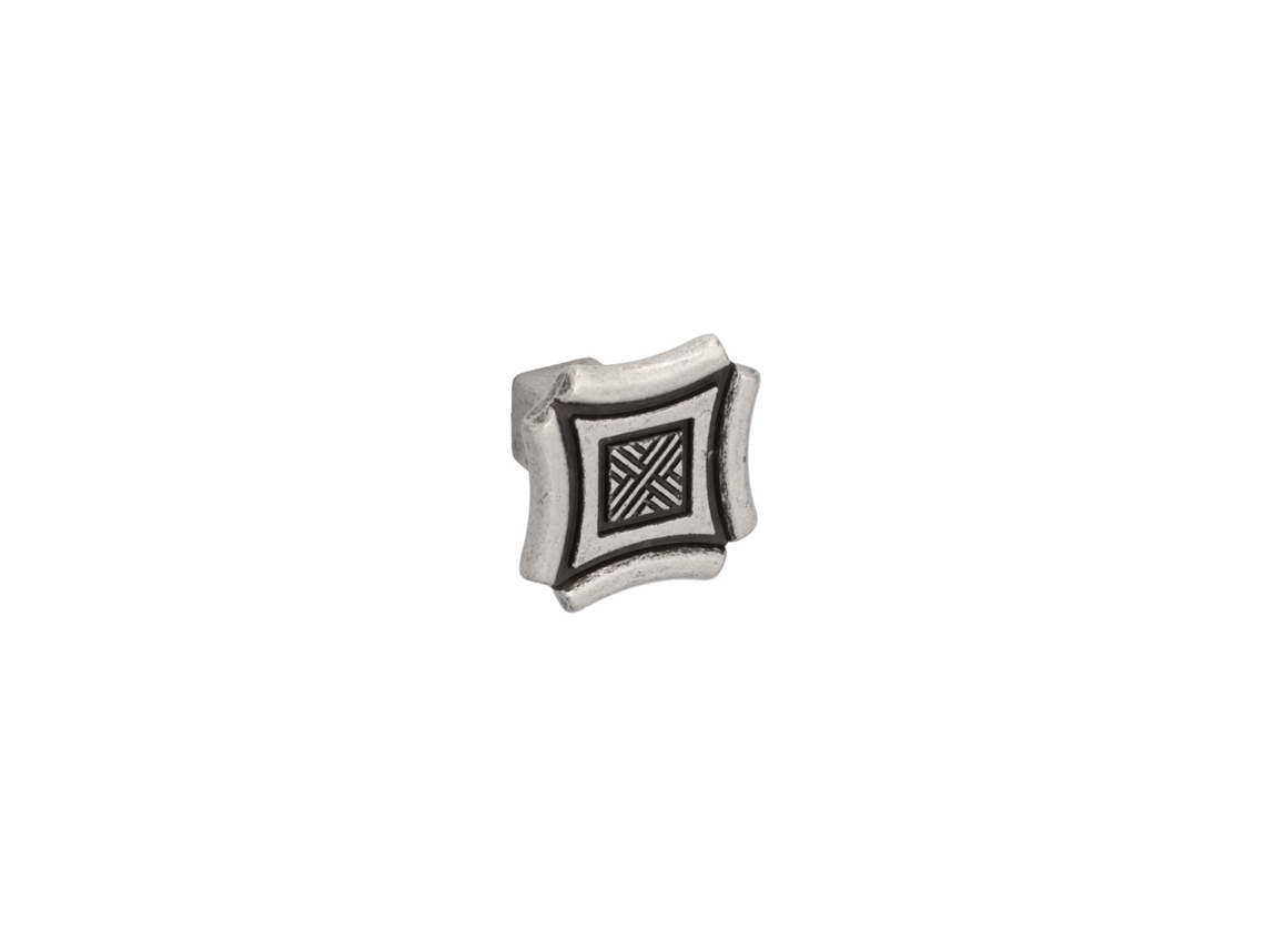 Puxador para Móveis Zamac Diâmetro 34mm X 24 Prata Antiga Brilhante Conjunto de 6 HARDWAREXCHANGE
