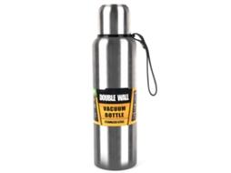 Garrafa Térmica De Aço Inoxidável Com Parede Dupla E Grande Capacidade De 500/1000 Ml, Adequada Para Água Quente E Fria, Com Anel Adaptador.
