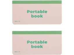 Conjunto De 2 Blocos De Anotações Pequenos, Organizador Pessoal, Caderno Portátil, Pasta Para Diário Bege