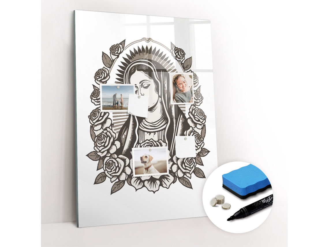 Quadro magnético da Virgem de Guadalupe para quarto infantil Espelharte (70x100 cm)