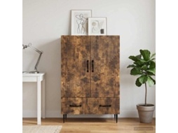 Vidaxl Buffet Carvalho Fumado 66 X 34,5 X 95 Cm Derivados De Madeira