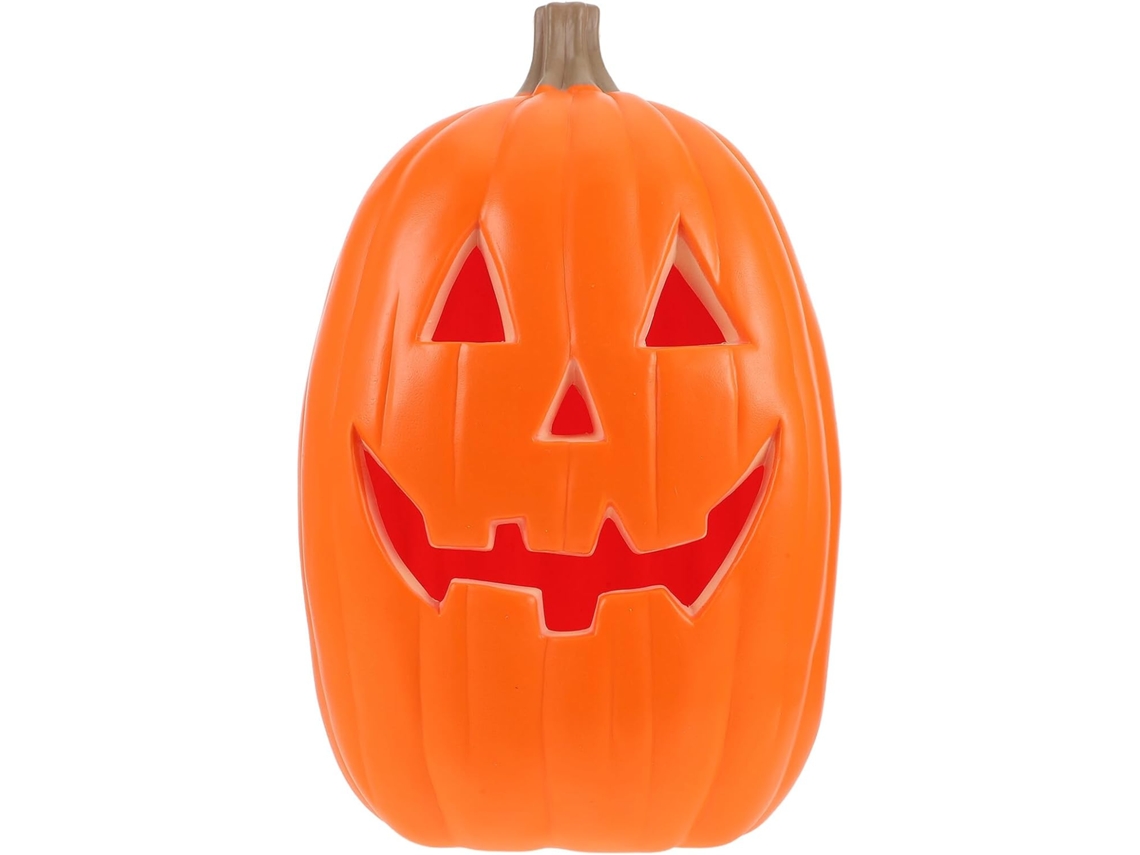 Lanterna De Halloween Em Formato De Abóbora Com Led, 40 Cm, Laranja, Feita De Plástico.