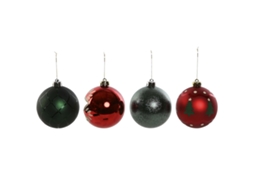 Bolas de Natal HOME ESPRIT Vermelho Dourado Polietileno 32,5 x 8 x 32,5 cm (16 Peças)