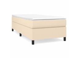 Box Spring Bed Frame, Box Spring Bed Frames Vidaxl Creme Tecido (90 X 190 Cm)
