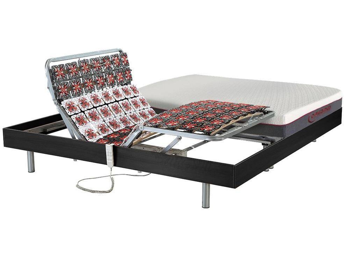 Cama articulada ATRIDE VENTE-UNIQUE Preto 2x90x200 cm - Com colchão - Com sommier