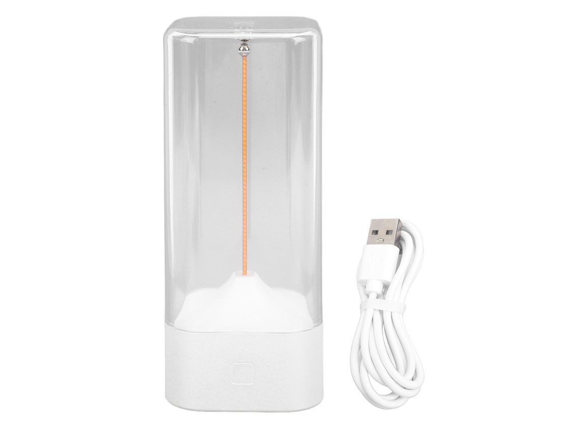 Lâmpada de Mesa Magnética Filamento Led Sem Fio Usb Recarregável com Controle Branca