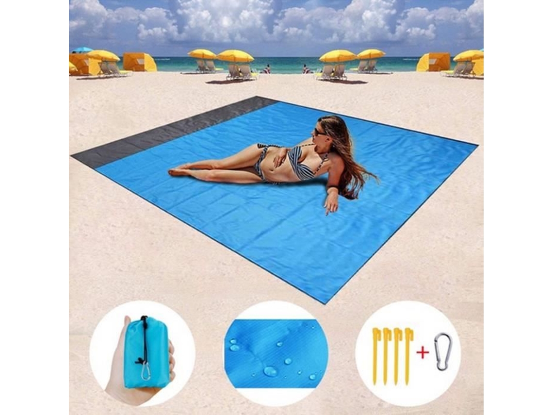 Toalha de Praia Piquenique Impermeável 200x210 Cm Anti Areia Dobrável Portátil Praia Piquenique Jardim AOZORZ