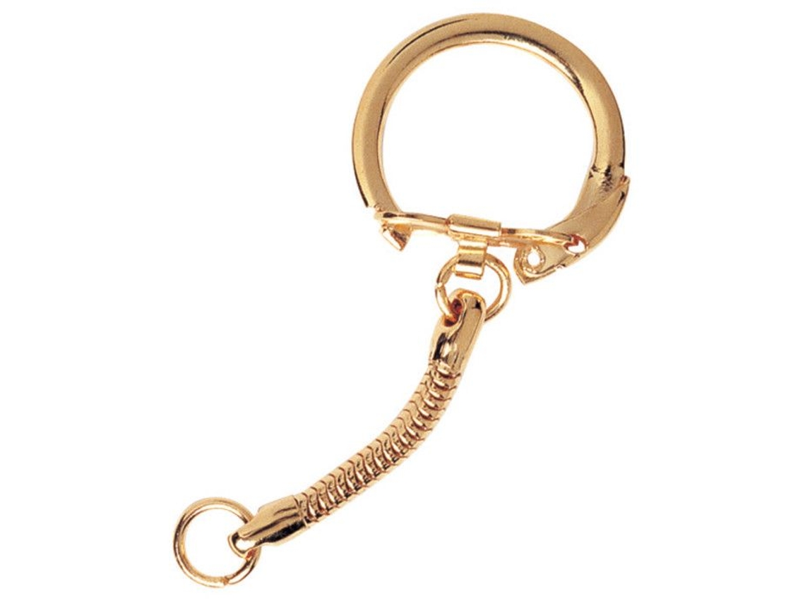 Chaveiro dourado Megacrea Diy de 10 peças