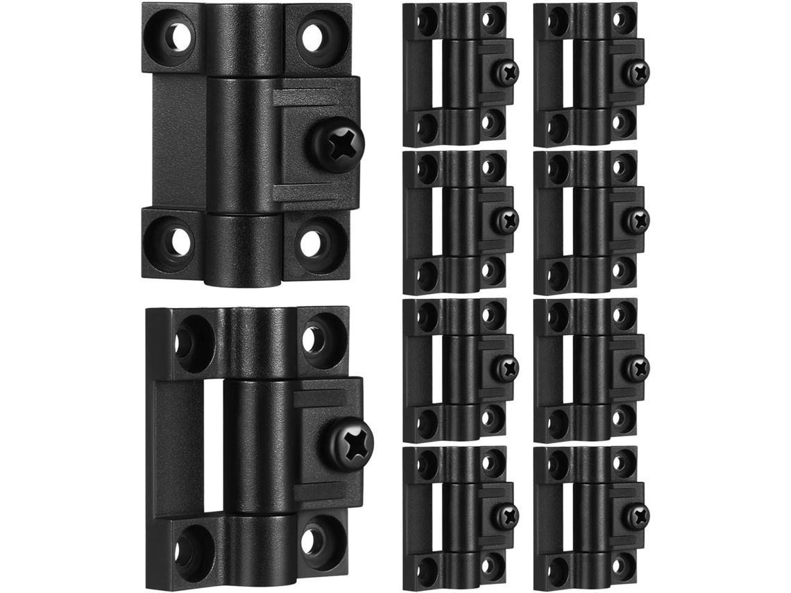 Conjunto De 10 Dobradiças Plástico Ajustáveis Com Torque Para Portas Caixas Joias E Armários, Com Design Silencioso