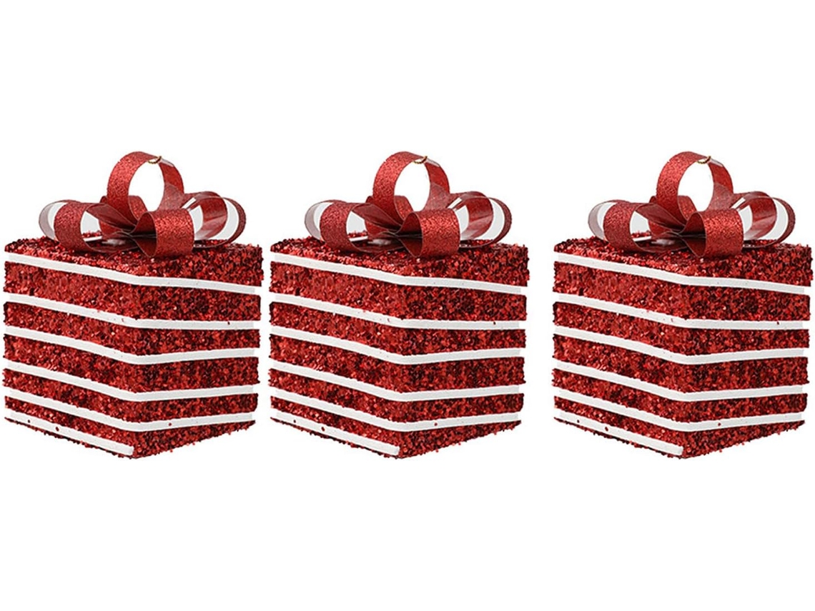 Dê Um Toque Festivo À Sua Árvore De Natal Com Decorações De Caixas De Presente Elegantemente Desenhadas