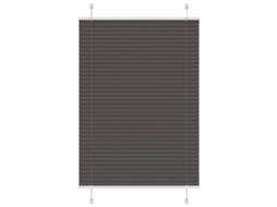 Vidaxl Preto Plissada Cega 100x100 Cm Largura Tecido 99,4 Cm Poliéster