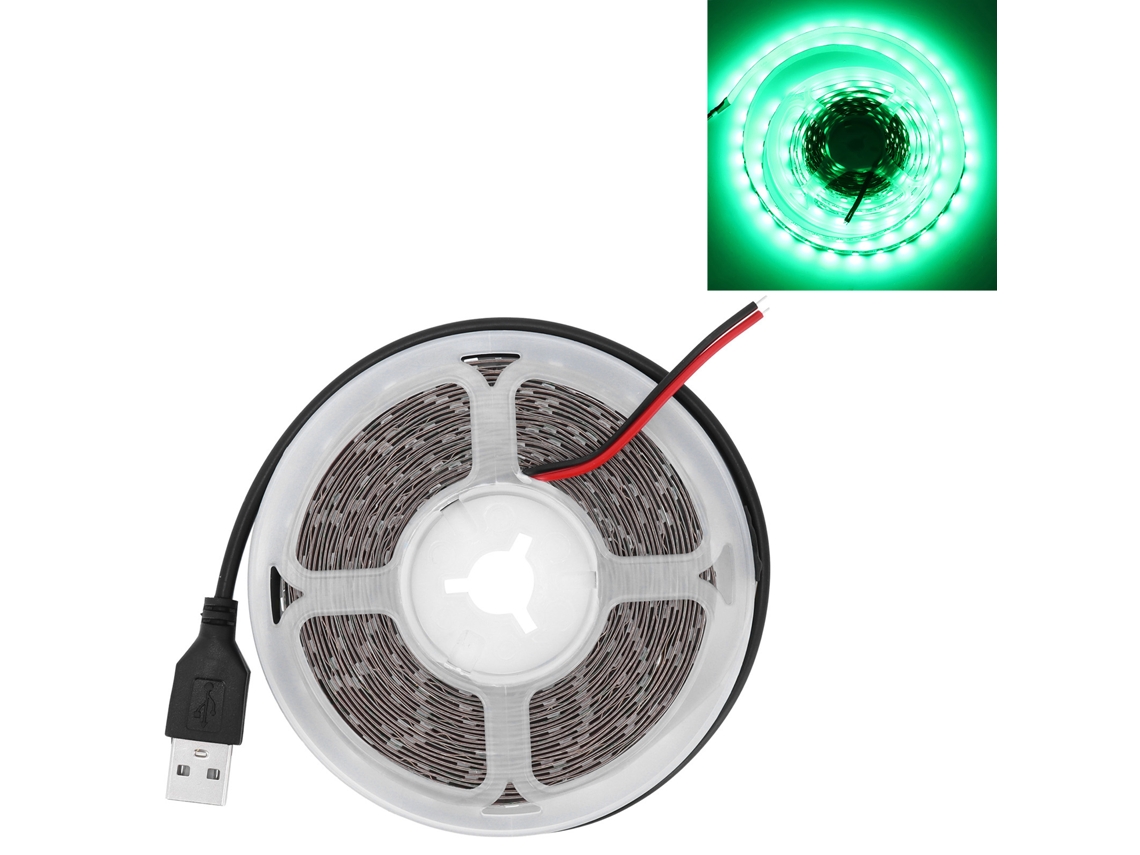 Lâmpada em fita led flexível 5v RGBW 5m USB 60led/m para decoração interior de gabinetes e luz verde