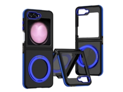 Capa De Celular Com Suporte Giratório 360 Com Sensação De Pele De Duas Cores