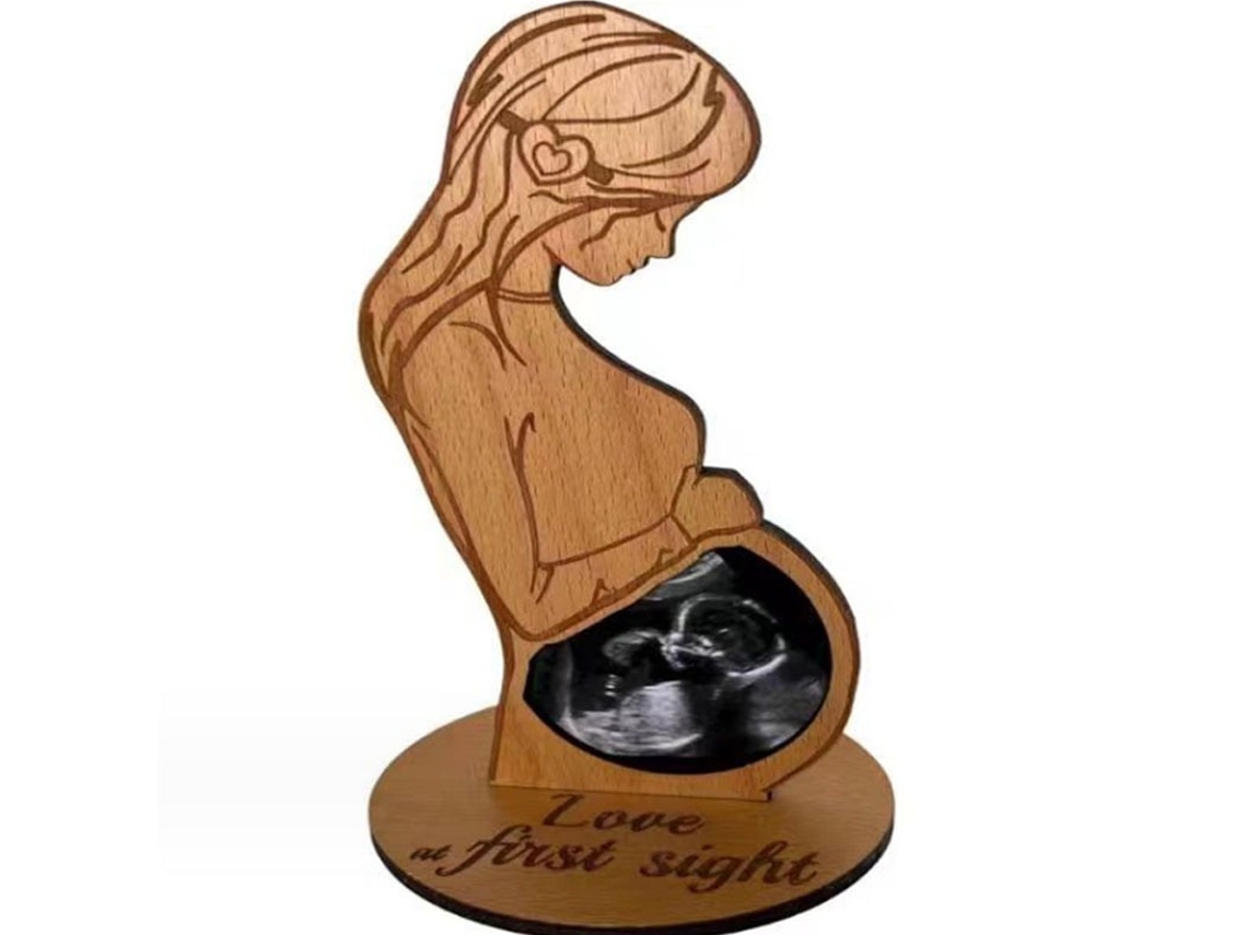 Moldura Recordação Ultrassom Gravidez, Decoração Mesa Presente Amiga Grávida. Estilo D CZHHMART