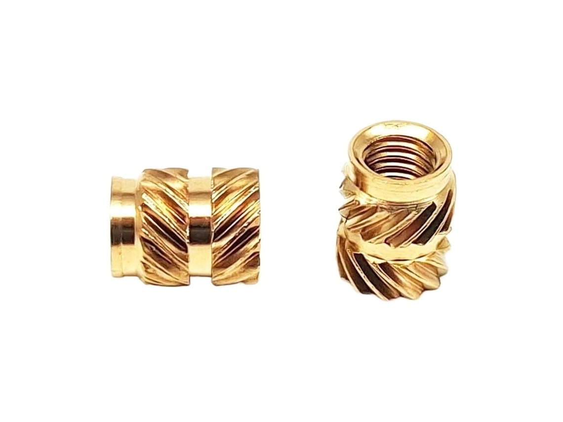 Conjunto De 50 Insertos Serrilhados Latão M3 X 5,7 4,6 Mm Para