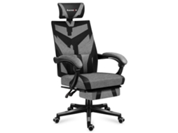 Cadeira gaming cinzenta Combat 5.0 Huzaro