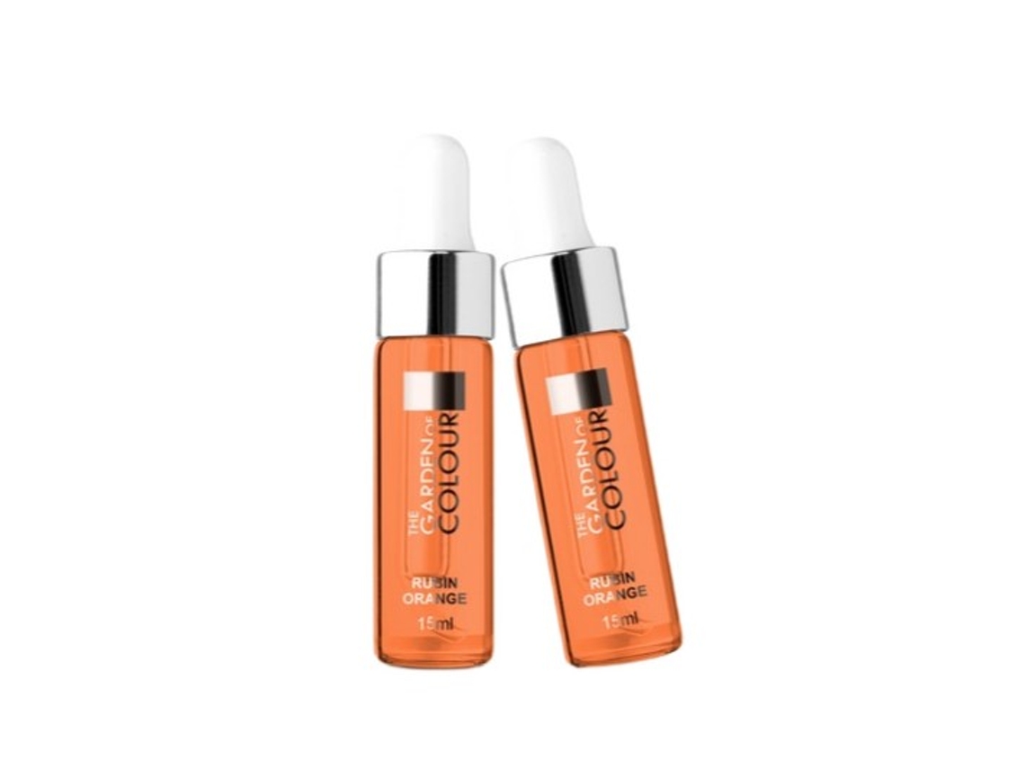 The Garden Of Colour Nail Cuticle Oil With Dropper, Ruby Orange Scent, 15ml Silcare
