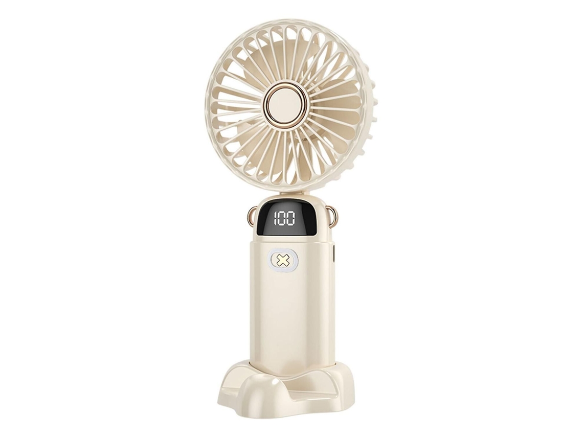Mini Ventilador Portátil Dobrável Usb Para Mesa, Recarregável Com Visor Inteligente.