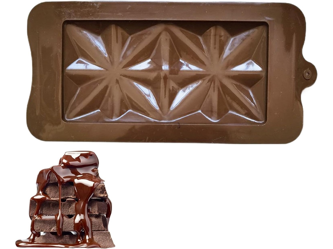Molde De Silicone Retangular Barras De Chocolate.