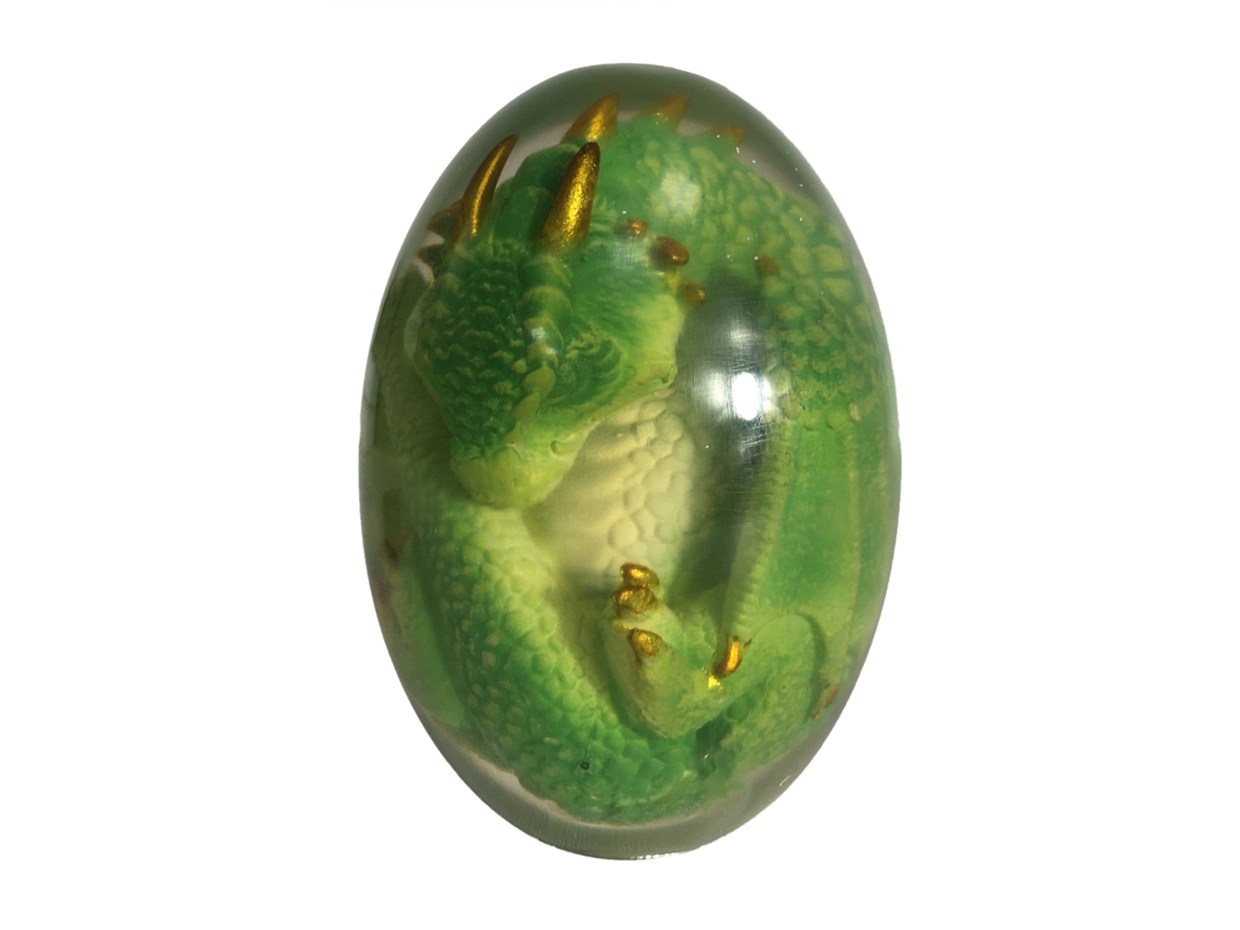 Laxiscreed Ovo De Dragão Verde Lava, Decoração Luminescente, Base Em Resina, Para Coleção E Decoração