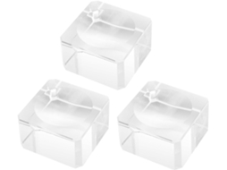 Suporte Para Bola De Cristal, Base Côncava De Vidro Óptico Transparente 3cm, Conjunto Com 3 Peças Para Decoração E