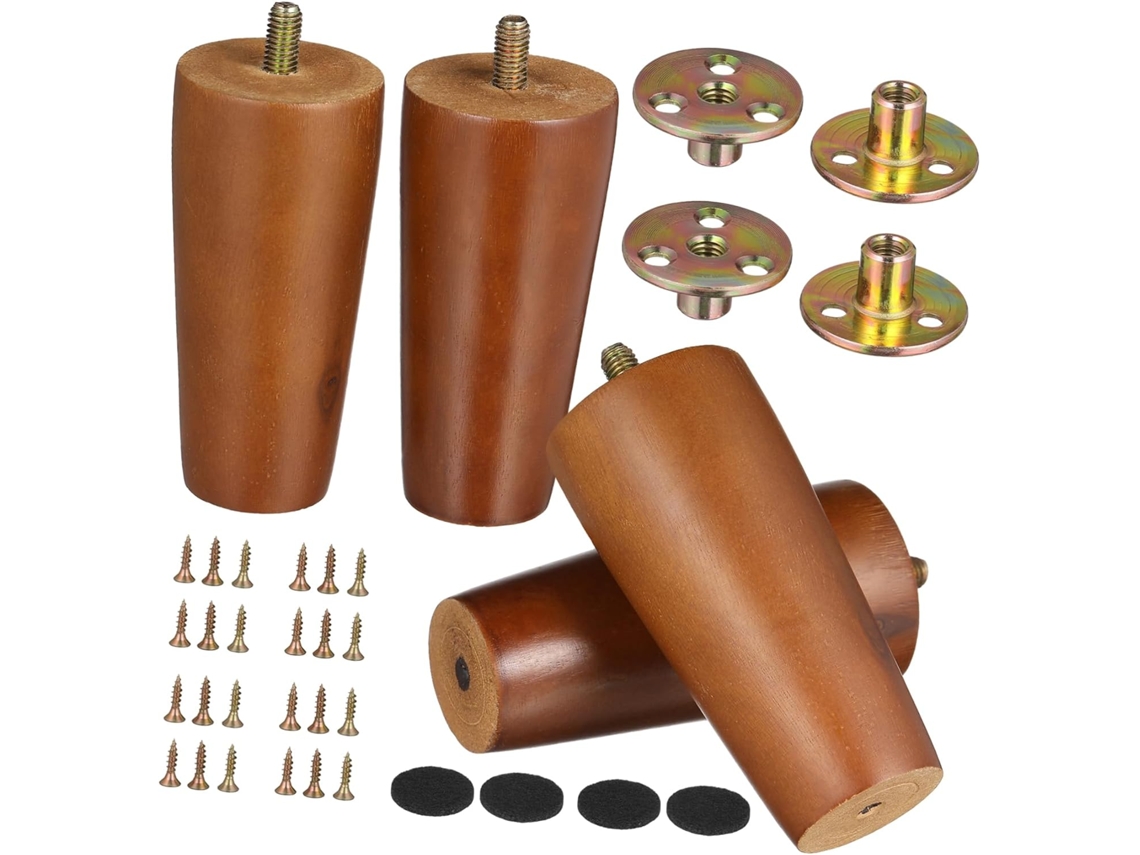 Shineofi Conjunto De 4 Pés Para Móveis, Sofá Cama, Mesa De Cabeceira E Armário Design Durável Antiderrapante Para Maior