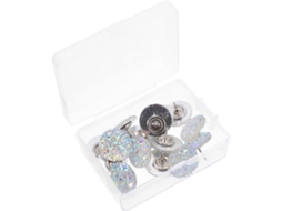 Tachinhas multifuncionais de resina Betooky com pontas de diamante, 20 unidades para fixar documentos importantes e