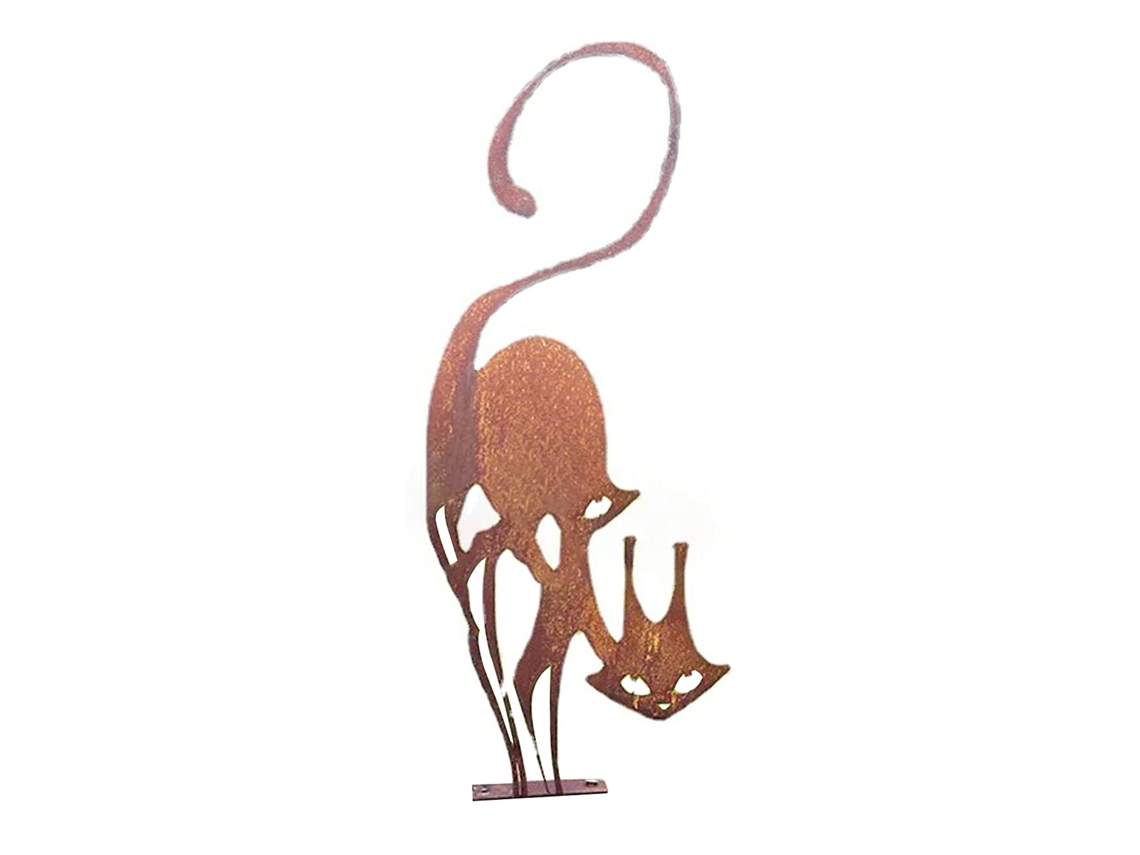 Gato de Ferro para Jardim com Efeito Envelhecido LAXISCREED