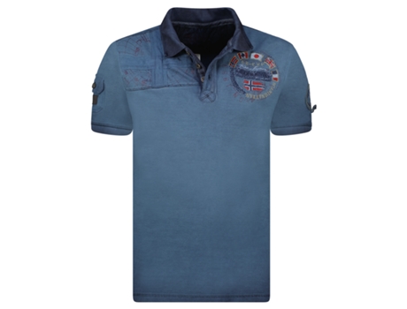 Polo de Homem GEO NORWAY Algodão Azul (L)