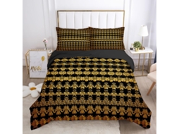 Capa de Edredom Ornamentada Microfibra com Fronha 220x240 Cm S/MARCA