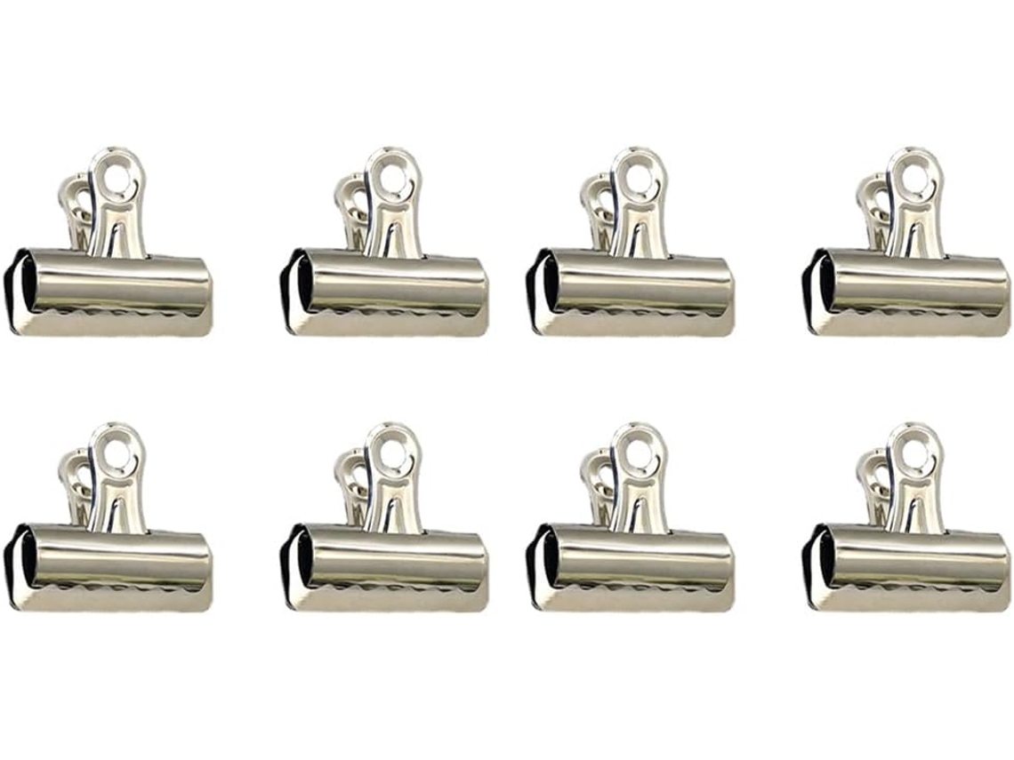 Clipes De Metal Articulados Tipo Bulldog, 8x 75mm, Organizar Papéis, Fotos, Imagens E Artigos De Escritório Clipes